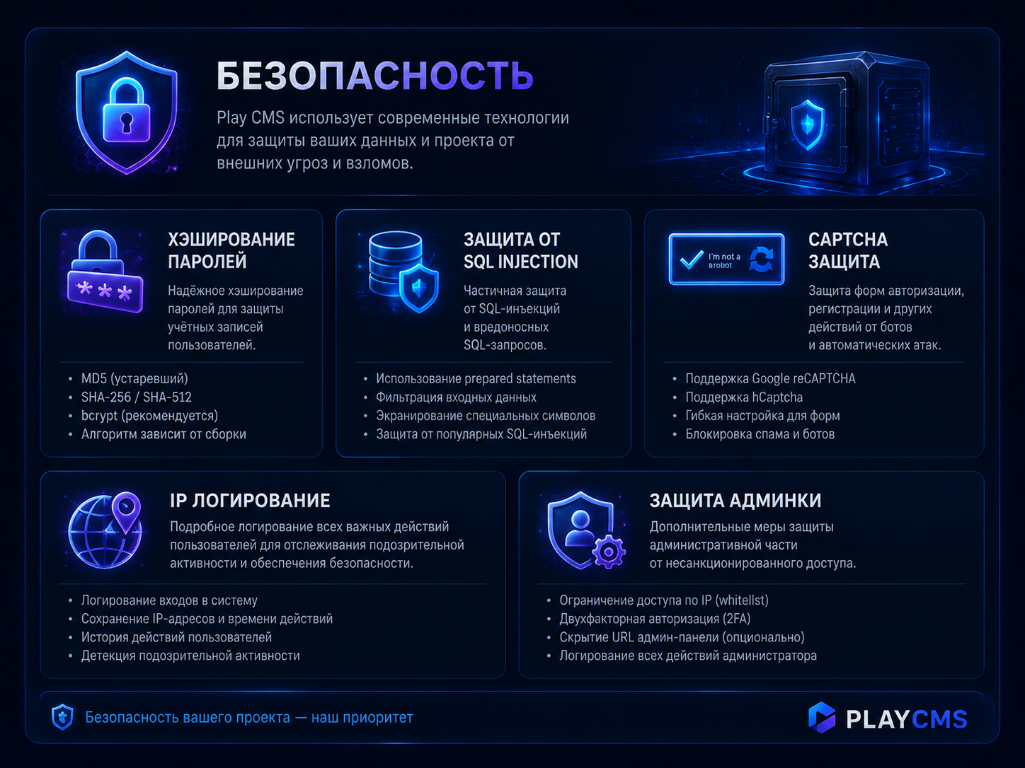 Безопасность и защита вашего проекта